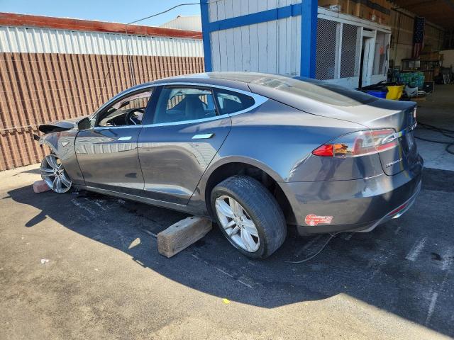 5YJSA1E24FF116267 - 2015 TESLA MODEL S Сұр фото 2