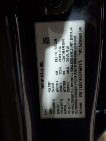 5YJ3E1EA0PF691175 - 2023 TESLA MODEL 3 Boz foto 13