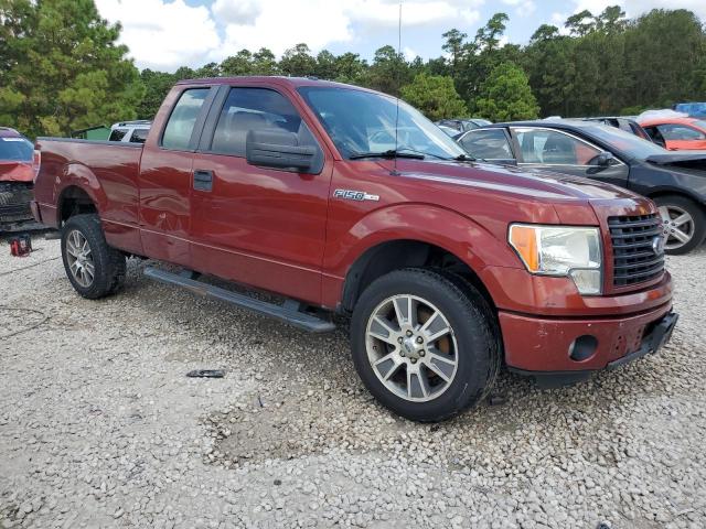 1FTEX1CM8EKE53266 - 2014 FORD F150 SUPER CAB RED photo 4