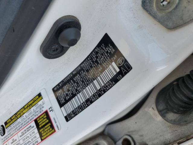 2T1BU4EE2DC015586 - 2013 TOYOTA COROLLA BASE WHITE photo 12