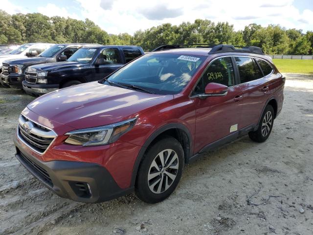 4S4BTACC4L3201765 - 2020 SUBARU OUTBACK PREMIUM RED photo 1