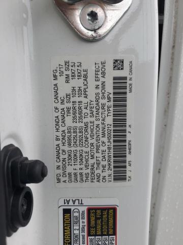 2HKRW1H81JH500212 - 2018 HONDA CR-V EXL Ақ фото 13