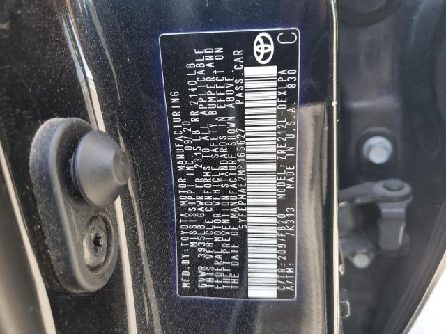 5YFEPMAE2MP165627 - 2021 TOYOTA COROLLA LE GRAY photo 12