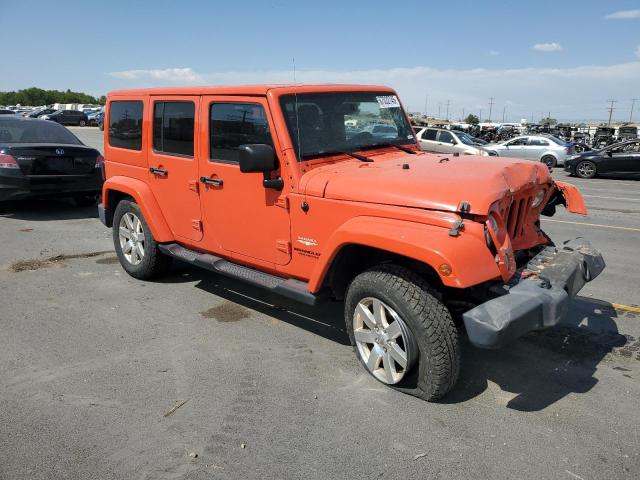 1C4BJWEG7FL593118 - 2015 JEEP WRANGLER U SAHARA ORANGE photo 4