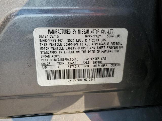 JN1BV7AR9FM410445 - 2015 INFINITI Q50 BASE GRAY photo 13