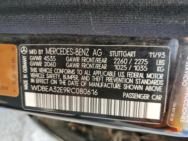 WDBEA32E9RC080616 - 1994 MERCEDES-BENZ E 320 黑色 照片 13