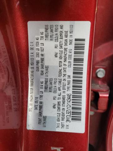 3MYDLBZV1GY143446 - 2016 TOYOTA SCION IA RED photo 12