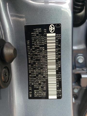 5YFB4MDEXSP241874 - 2025 TOYOTA COROLLA LE SILVER photo 12