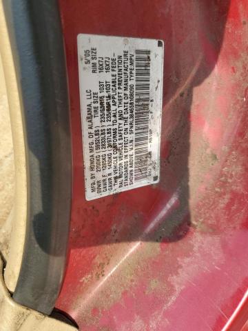 5FNRL38465B108090 - 2005 HONDA ODYSSEY EX RED photo 13