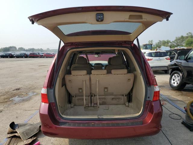 5FNRL38465B108090 - 2005 HONDA ODYSSEY EX RED photo 6