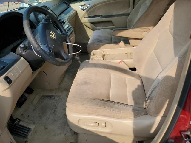 5FNRL38465B108090 - 2005 HONDA ODYSSEY EX RED photo 7
