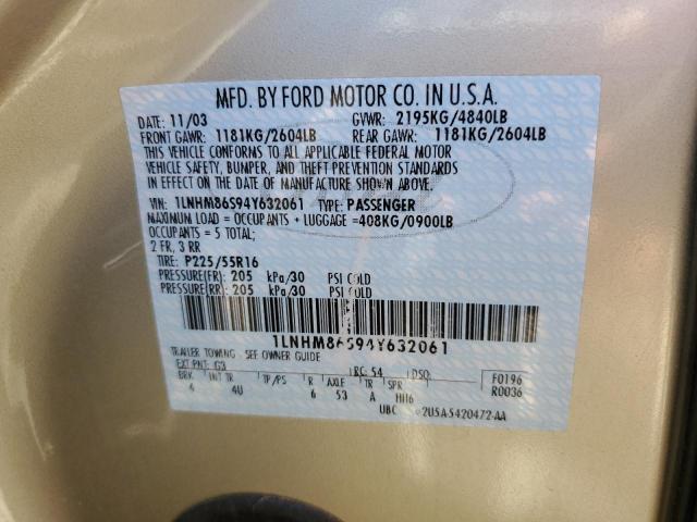 1LNHM86S94Y632061 - 2004 LINCOLN LS Qəhvəyi foto 12