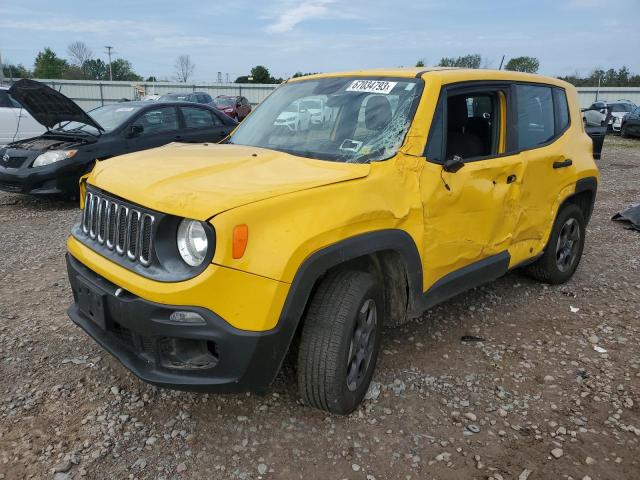 ZACCJBAW5GPC75103 - 2016 JEEP RENEGADE SPORT YELLOW photo 1