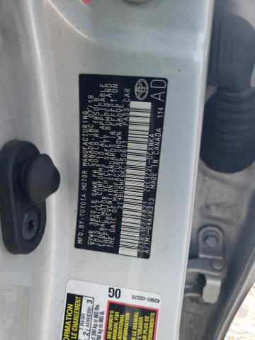 2T1BURHE6KC150611 - 2019 TOYOTA COROLLA L ვერცხლისფერი ფოტო 12