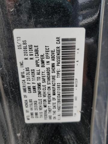 1HGCT2B80DA010693 - 2013 HONDA ACCORD EXL BLACK photo 13
