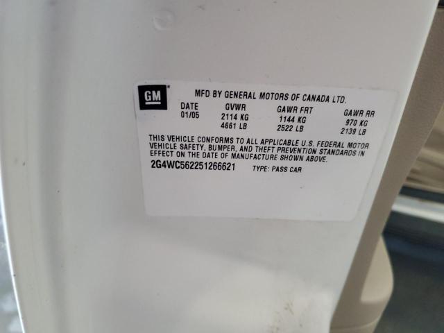 2G4WC562251266621 - 2005 BUICK LACROSSE CX Ağ foto 13