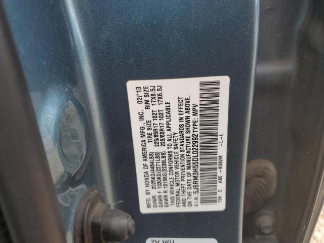 5J6RM3H55DL022992 - 2013 HONDA CR-V EX BLUE photo 12