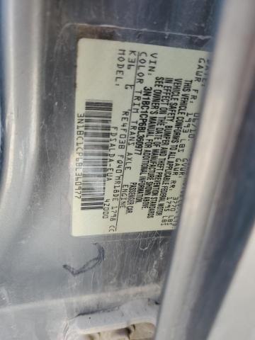 3N1BC1CP6BL360977 - 2011 NISSAN VERSA S SILVER photo 12
