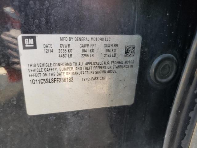 1G11C5SL8FF236183 - 2015 CHEVROLET MALIBU 1LT 黑色 照片 13