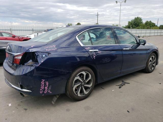 1HGCR3F84GA012322 - 2016 HONDA ACCORD EXL BLUE photo 3