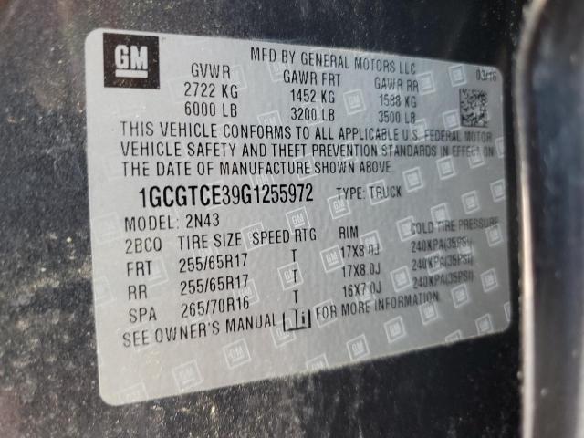 1GCGTCE39G1255972 - 2016 CHEVROLET COLORADO LT BLACK photo 24