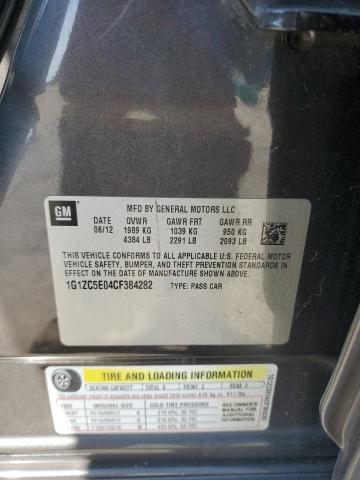 1G1ZC5E04CF384282 - 2012 CHEVROLET MALIBU 1LT Gris foto 12