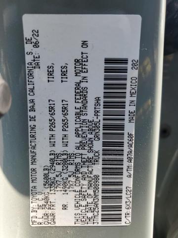 3TMCZ5AN3NM508980 - 2022 TOYOTA TACOMA DOUBLE CAB მწვანე ფოტო 13