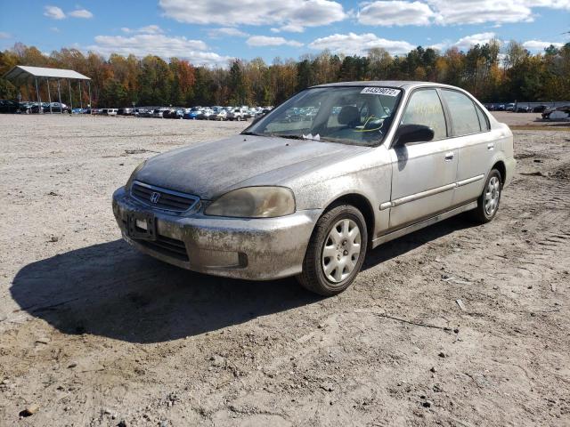 2HGEJ6610XH587507 - 1999 HONDA CIVIC BASE SILVER photo 2