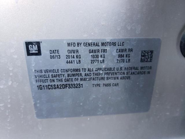 1G11C5SA2DF333231 - 2013 CHEVROLET MALIBU 1LT GOLD photo 12