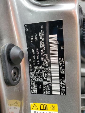 JTJBARBZ5K2199895 - 2019 LEXUS NX 300 BASE ვერცხლისფერი ფოტო 14