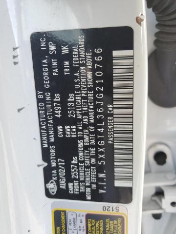 5XXGT4L36JG210766 - 2018 KIA OPTIMA LX WHITE photo 12