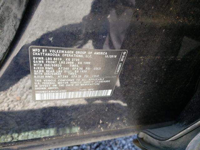 1V2UR2CA3KC614791 - 2019 VOLKSWAGEN ATLAS SE Noir photo 13