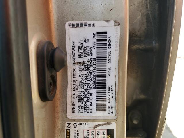 1NXBR32EX7Z915218 - 2007 TOYOTA COROLLA CE GOLD photo 12