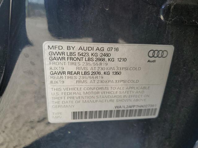 WA1L2AFP7HA027391 - 2017 AUDI Q5 PREMIUM PLUS Көк фото 13