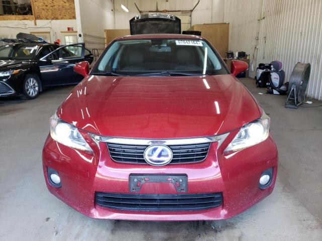 JTHKD5BH3B2031259 - 2011 LEXUS CT 200 RED photo 5