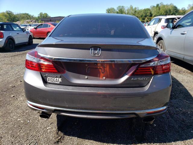 1HGCR2F55GA149320 - 2016 HONDA ACCORD SPORT GRAY photo 6