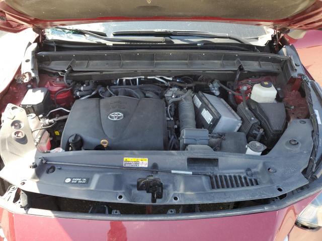 5TDHZRBH4MS070166 - 2021 TOYOTA HIGHLANDER XLE BURGUNDY photo 12