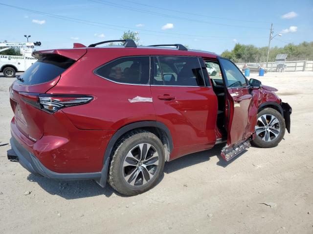 5TDHZRBH4MS070166 - 2021 TOYOTA HIGHLANDER XLE BURGUNDY photo 3
