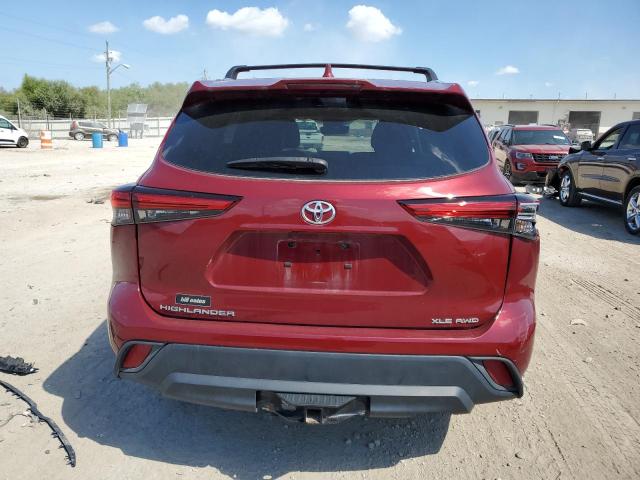 5TDHZRBH4MS070166 - 2021 TOYOTA HIGHLANDER XLE BURGUNDY photo 6