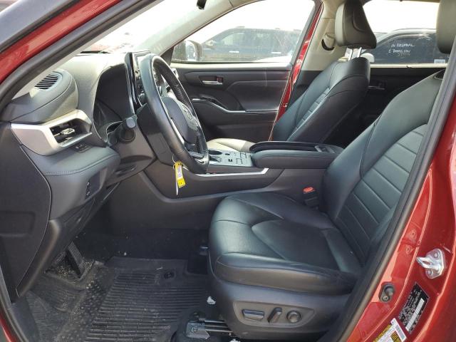 5TDHZRBH4MS070166 - 2021 TOYOTA HIGHLANDER XLE BURGUNDY photo 7