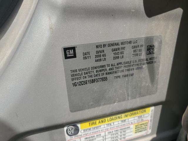 1G1ZC5E15BF377655 - 2011 CHEVROLET MALIBU 1LT BEIGE photo 12