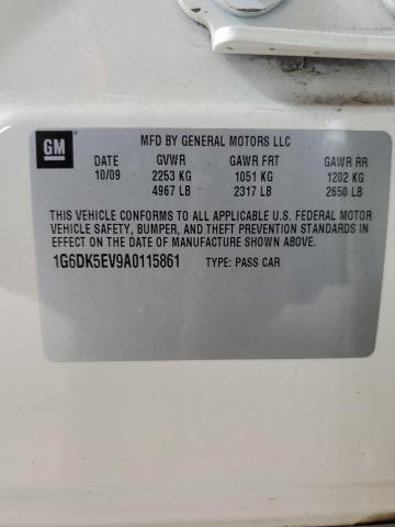 1G6DK5EV9A0115861 - 2010 CADILLAC CTS PERFORMANCE COLLECTION أبيض صورة 13