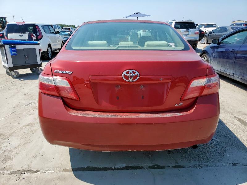 4T1BE46K37U017772 - 2007 TOYOTA CAMRY CE RED photo 6