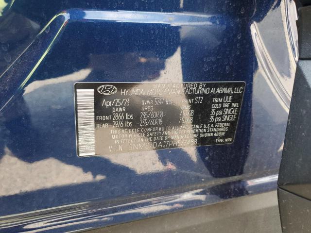 5NMS2DAJ7PH577488 - 2023 HYUNDAI SANTA FE SEL Көк фото 13