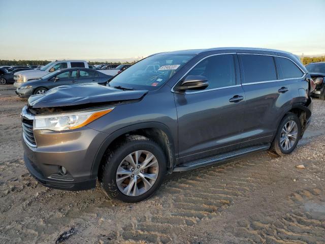 5TDKKRFH6ES012386 - 2014 TOYOTA HIGHLANDER XLE GRAY photo 1