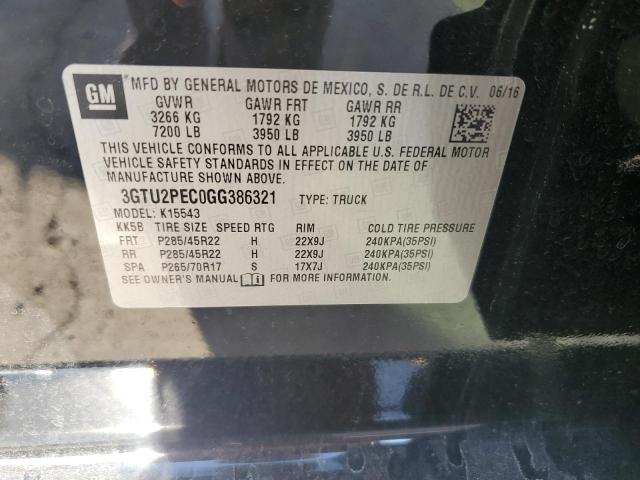 3GTU2PEC0GG386321 - 2016 GMC SIERRA K1500 DENALI BLACK photo 13