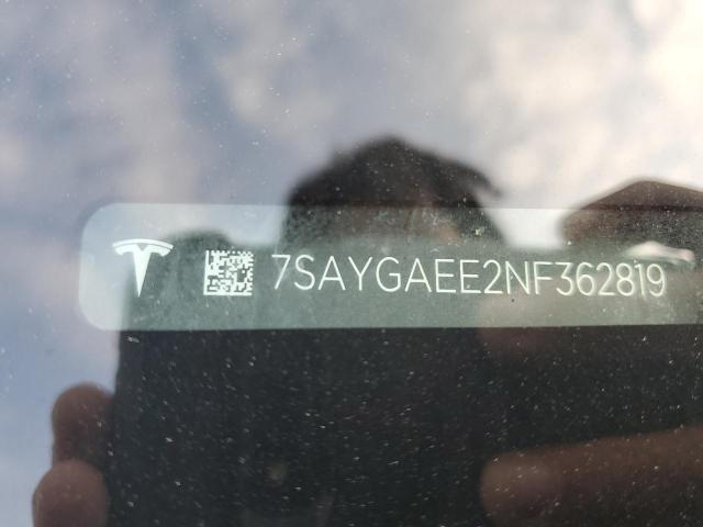 7SAYGAEE2NF362819 - 2022 TESLA MODEL Y 蓝色 照片 12