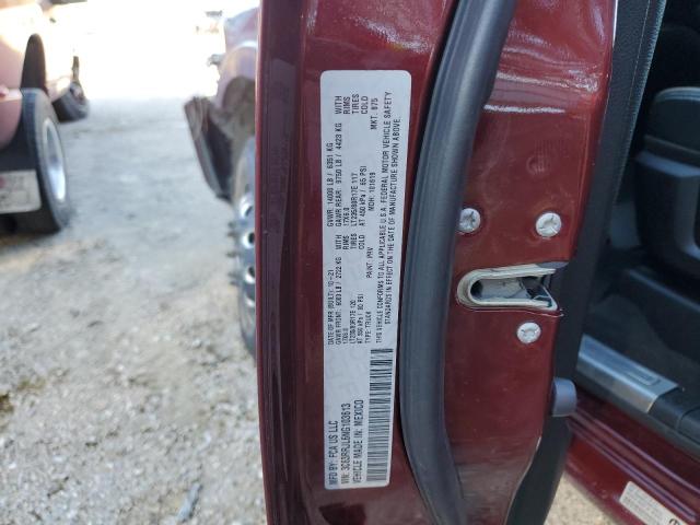 3C63RRJL6NG103613 - 2022 RAM 3500 LARAMIE MAROON photo 10