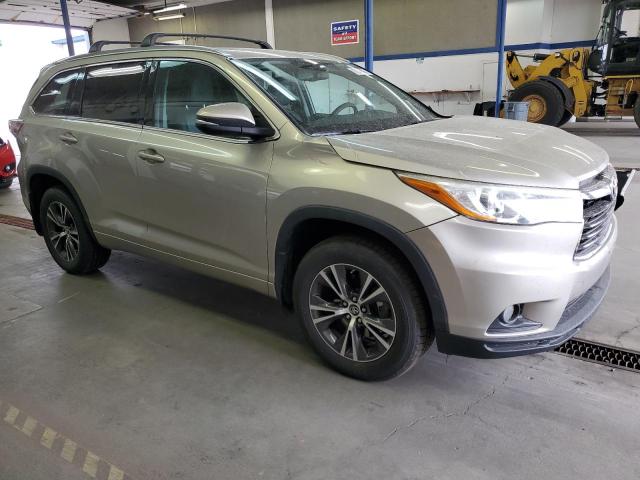 5TDJKRFH9GS346278 - 2016 TOYOTA HIGHLANDER XLE ბეჟი ფოტო 4