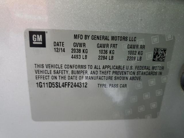 1G11D5SL4FF244312 - 2015 CHEVROLET MALIBU 2LT SILVER photo 12